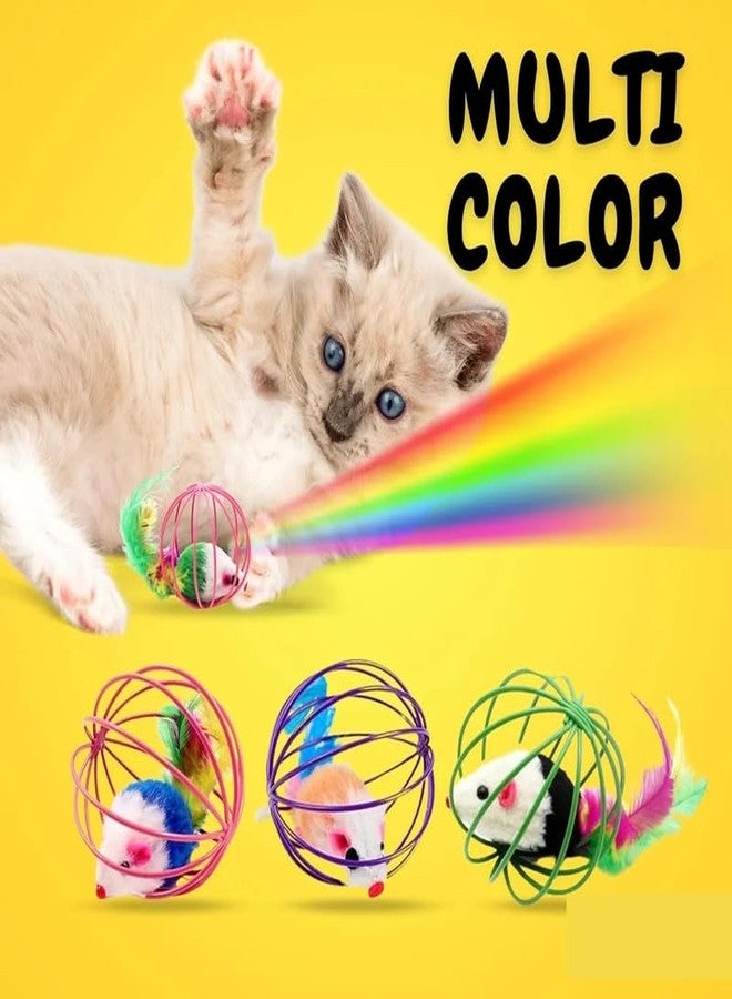 KittuPet لعبة كرة الفأر التفاعلية من KittuPet للقطط | لعبة مطاردة بذيل ريشة للقطط الصغيرة | لعبة تمرين ممتعة، عبوة من قطعة واحدة - Image 3